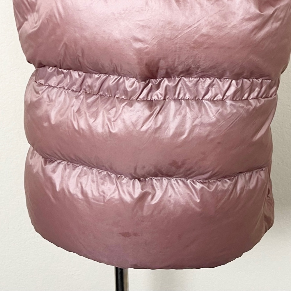 Athleta Lofty Down Puffer Vest Dogwood Mauve Hooded - Picture 13 of 16